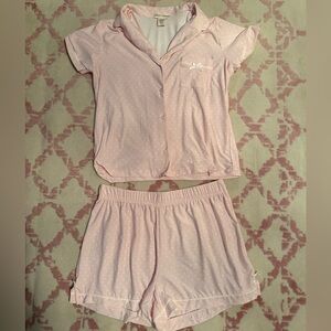 NWT Women's Pink Polka Dot Pajama Set